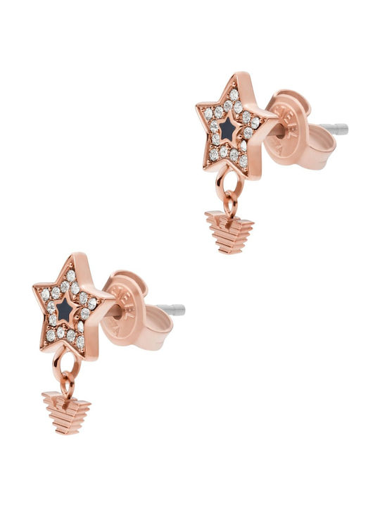 Emporio Armani Earrings made of Steel Gold Plated with Stones