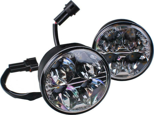 M-Tech DRL Στρογγυλό Φώτα Ημέρας Αυτοκινήτου LED Universal 12V 2τμχ