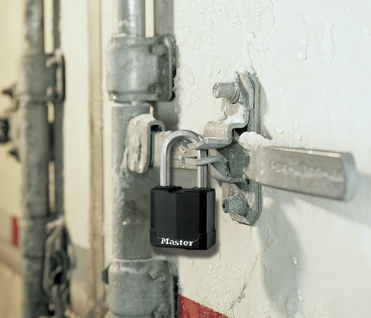 Master Lock M115EURDLF Ατσάλινο Λουκέτο Πέταλο με Κλειδί 50mm Ασημί 24τμχ