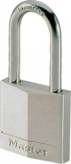 Master Lock Αλουμινένιο Λουκέτο Μακρύλαιμο με Κλειδί 40mm Ασημί