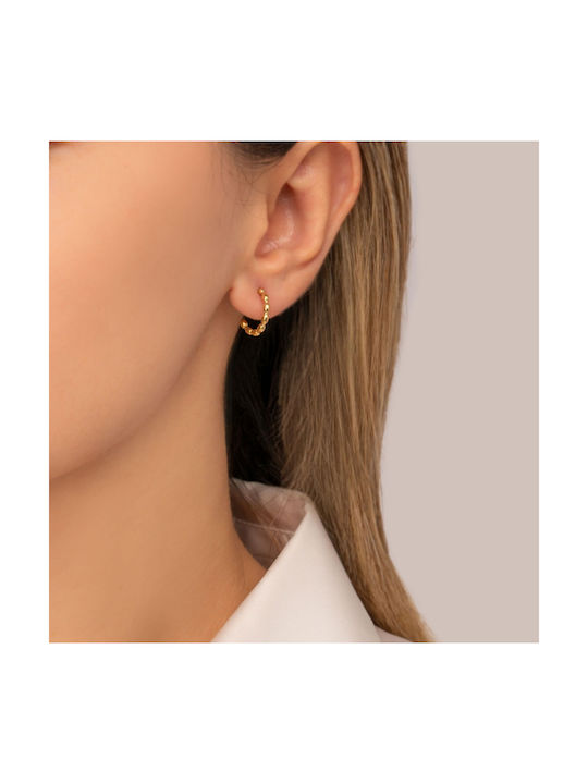 Excite-Fashion Earrings Hoops made of Silver Gold Plated