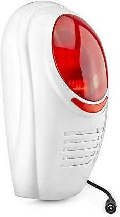 Wolf Guard Wireless RF Alarm Siren Battery Outdoor 110dB 12V with Red Light