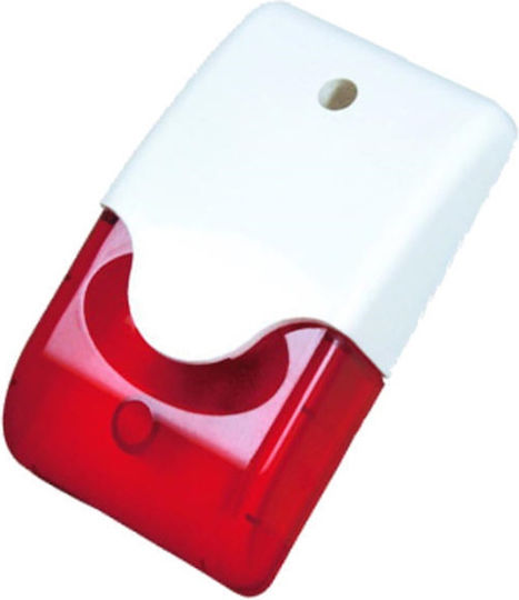 Paradox LD 95 Alarm Siren Indoor 110dB 12V with Red Light 22x30cm