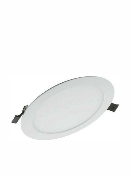 Ledvance Round Recessed LED Panel 17W with Natural White Light 19.2x19.2cm