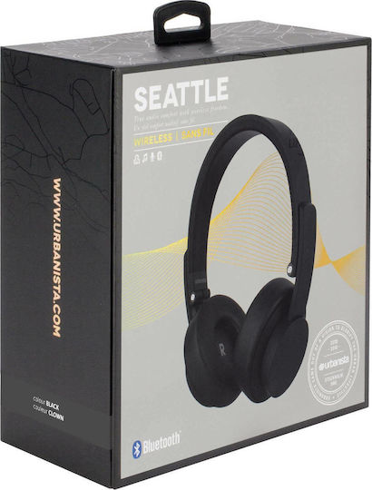 Urbanista Seattle Wireless On Ear Headphones with 12 Hours Playing Time Black