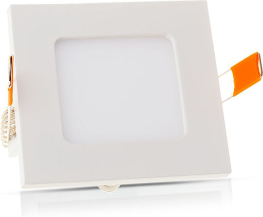 V-TAC Pătrat Încastrat Panou LED Putere 18W cu Alb Natural Lumini 22.5x22.5cm.