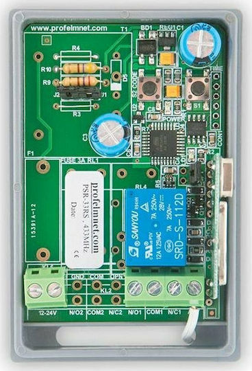 Profelmnet Garagentorsteuerungspanel 12V, 24V Ein-Kanal-Empfänger 12V/24V Rolling-Code-Frequenz Keeloq