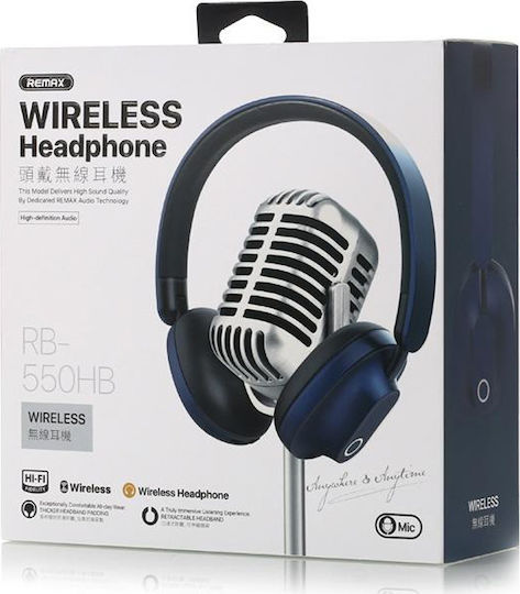Remax RB-550HB Безжични Bluetooth On Ear Слушалки с Радио с 8 часа Работа Черни