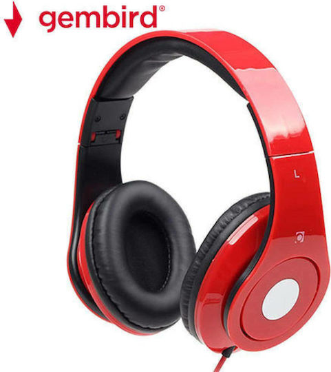 Gembird Detroit Жични Over Ear Слушалки Червени