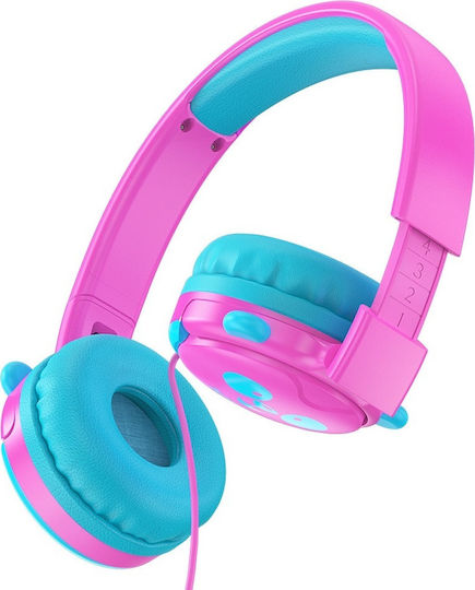 Hoco W31 Kabelgebunden Kinder Am Ohr Kopfhörer mit Radio Light Blue / Pink