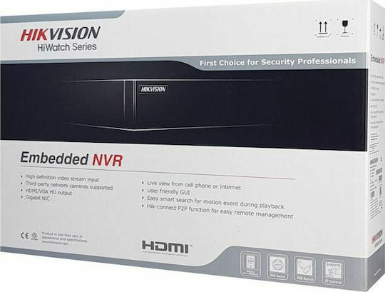 Hikvision HWN-4216MH Записващо устройство NVR 16 Канала с Резолюция 4K HWN-4216MH