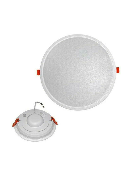 Adeleq Round Recessed LED Panel 24W with Natural White Light 21.8x21.8cm