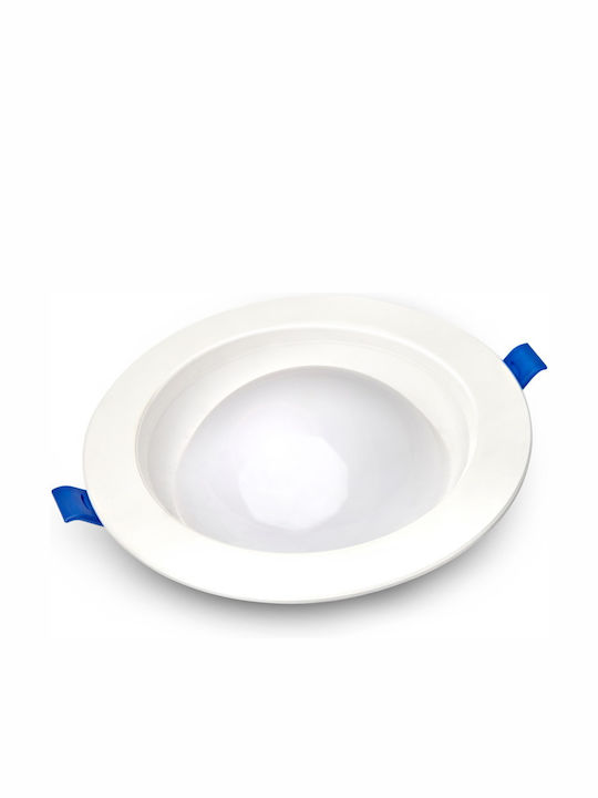 Kobi Στρογγυλό Χωνευτό LED Panel 18W με Φυσικό Λευκό Φως 4000K 22.5εκ.