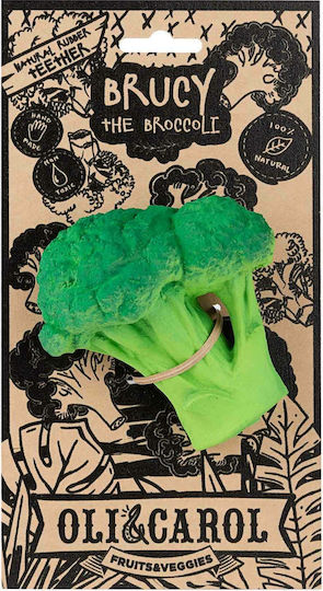 Oli&Carol Brucy the Broccoli Produs de dentiție din cauciuc pentru 3 m+