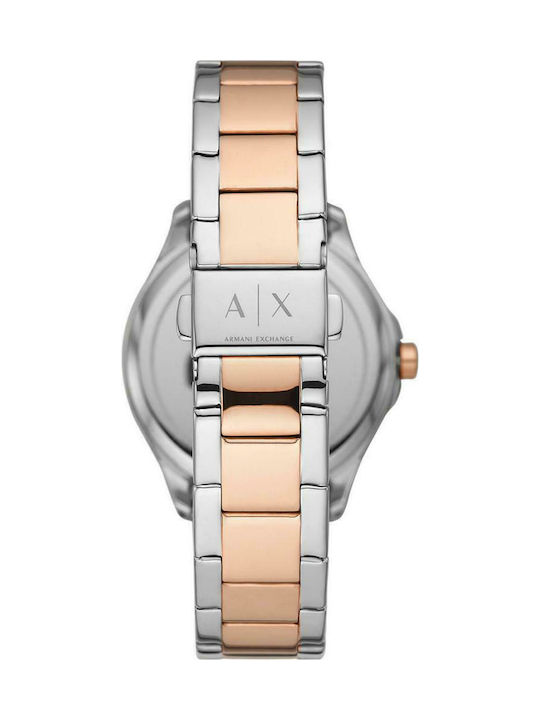Armani Exchange Γυναικείο Ρολόι 36mm Μπαταρίας με Ροζ Χρυσό Μεταλλικό Μπρασελέ