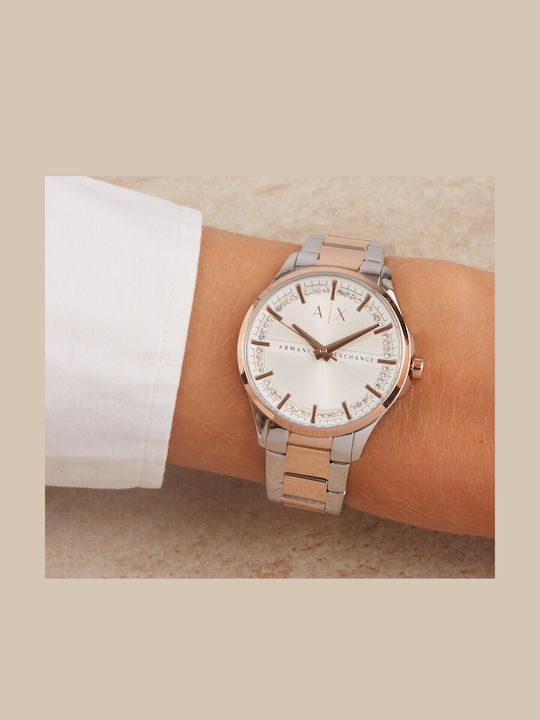Armani Exchange Ρολόι Μπαταρίας με Μεταλλικό Μπρασελέ Armani Exchange Ρολόι Μπαταρίας με Μεταλλικό Μπρασελέ