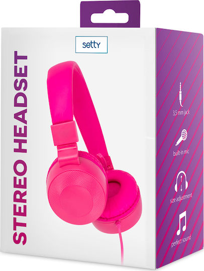 Setty D1021 Ενσύρματα On Ear Ακουστικά Φούξια