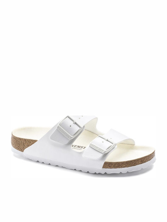 Arizona Birko-Flor Women's Anatomic Sandals White Narrow Fit