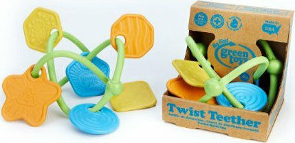 Green Toys Дрънкалка за дъвчене за никнене на зъби от пластмаса за 0 за електронен магазин в категорията "Гризалки и облекчение при изрязване на зъби"