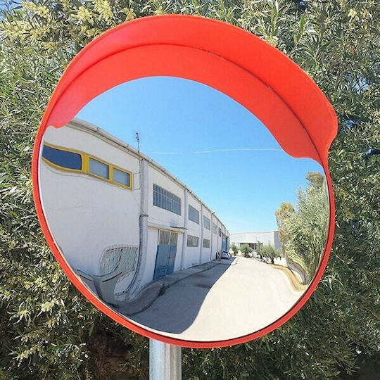 Doorado Traffic Mirror 45cm Made of Plastic in Red Colour