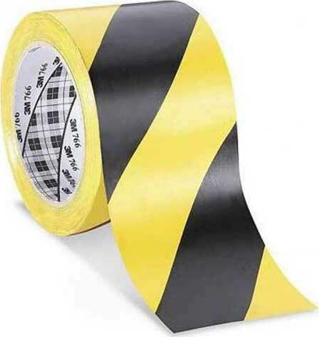 3M 766ia Adhesive Marking Tape Yellow/Black Plastic Width 5cm