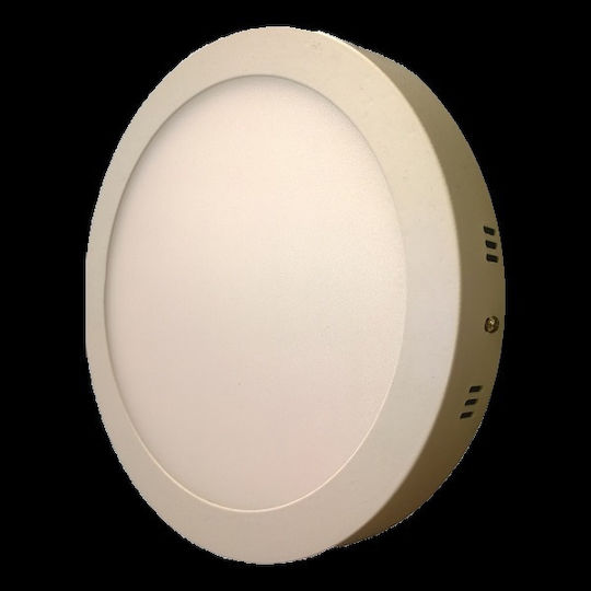 Spot Light Στρογγυλό Εξωτερικό LED Panel 24W με Φυσικό Λευκό Φως 4000K 24εκ.