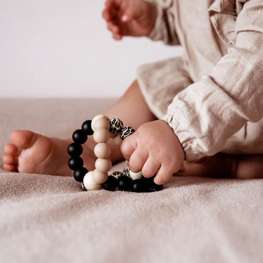 Nibbling Cube Teething Ring Wooden for 0 m+