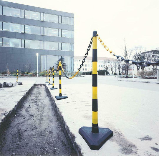 Next Systems Stâlp de semnalizare Galben/Negru din Plastic cu Înălțimea de 90cm
