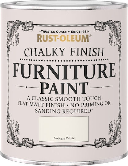 Rust-Oleum Furniture Paint Chalky Finish Chalk Paint Antique White 125ml