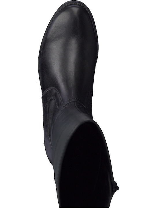 Anatomic Leather Riding Boots with Zipper Black