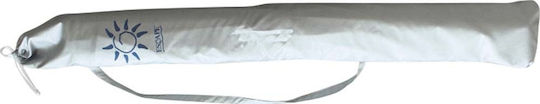 Escape Folding Aluminum Beach Umbrella Diameter 2m with UV Protection and Air Duct Silver Blue