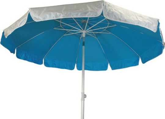 Summer Club Costa Faltbarer Strandsonnenschirm aus Aluminium Durchmesser 2m mit UV-Schutz und Strand Sonnenschirm Aluminium Silber