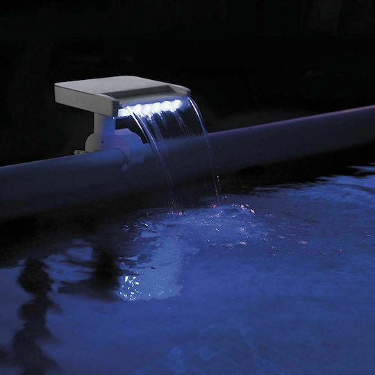 Intex Pool Waterfall with Multicolor LED Lighting made of Plastic 28x28x29cm Silver