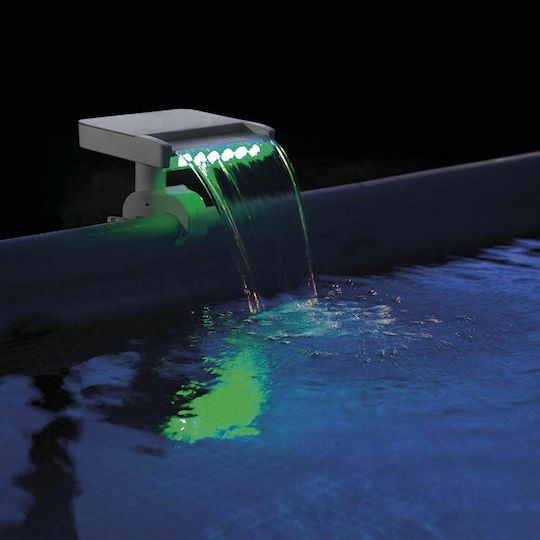 Intex Pool Waterfall with Multicolor LED Lighting made of Plastic 28x28x29cm Silver