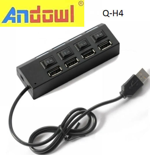 Andowl Hub 4 Ports USB 2.0 with USB-A Connection