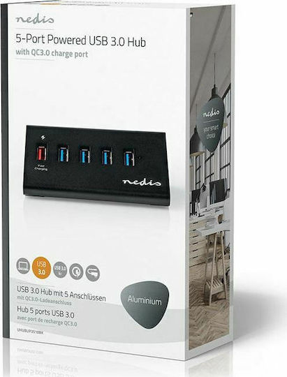 Nedis USB-Hub 5 Anschlüsse USB 3.0 mit USB-A Anschluss