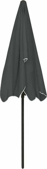 vidaXL Folding Beach Umbrella Diameter 2m with UV Protection Gray