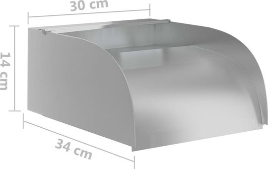 vidaXL Poolzubehör mit LED-Beleuchtung 14x30x34cm Silver