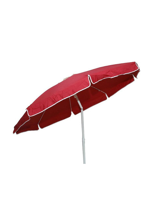 Floor Parasol Metal Orange with Base and Valance 2x2m