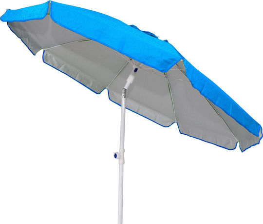 Campus Folding Beach Umbrella Diameter 2m with UV Protection and Air Duct Blue