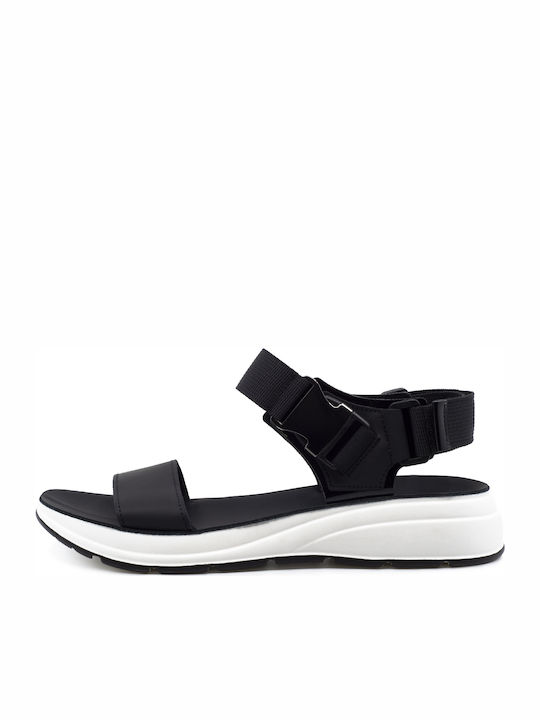 Anatomic Women's Leather Ankle Strap Platforms Black