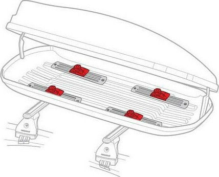 Nordrive Schnellverschluss-Set für Nordrive Dachbox 430/430D/530/530D/630/630D