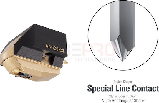 Audio Technica Κεφαλή Πικάπ AT-OC9XSL Κινητού Πηνίου σε Χρυσό Χρώμα