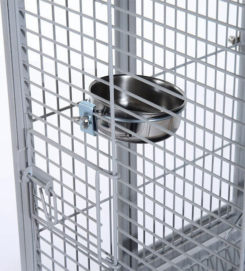 Pawhut Metallic Bird Cage Rolling Bird Cage 86x80x160cm 86x80x160cm