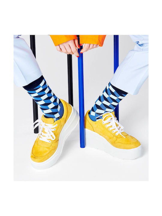 Happy Socks Filled Optic Ανδρικές Κάλτσες με Σχέδια Πολύχρωμες