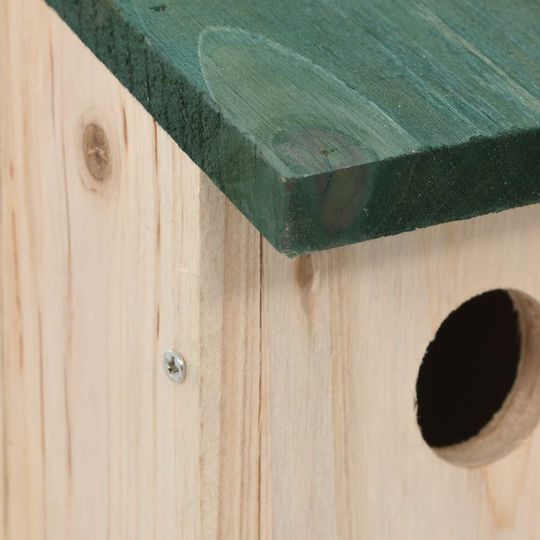vidaXL Vogelnest Hölzern Grün