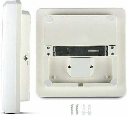 V-TAC Τετράγωνο Εξωτερικό LED Panel 15W με Ψυχρό Λευκό Φως 6500K 20x20εκ.