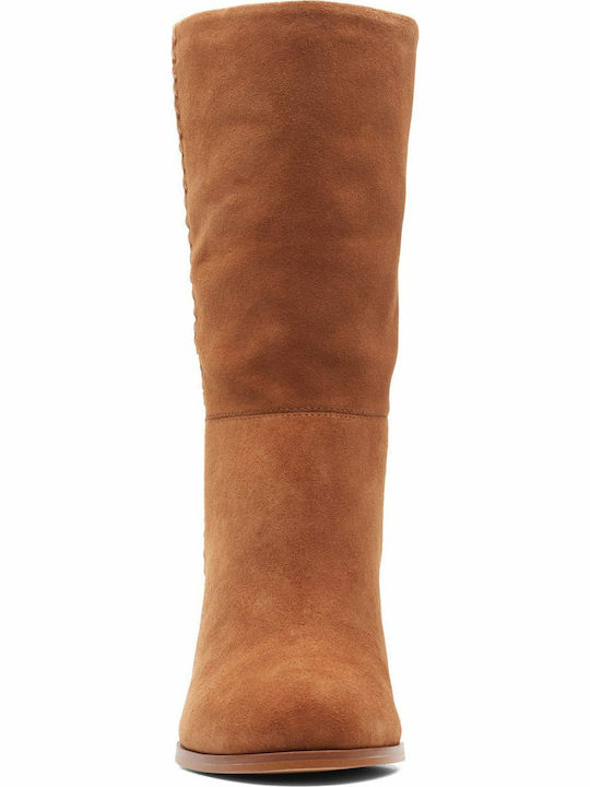 Anatomic Suede High Heel Women's Boots Karamo Tan