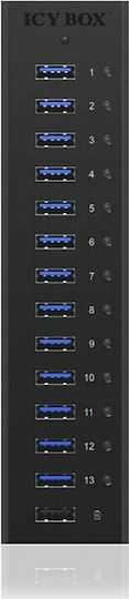 Icy Box USB 3.0 13 Port Hub with USB-A Connection