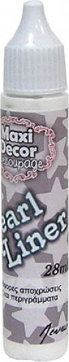 Maxi Decor Химикал Глитър Бял 28мл